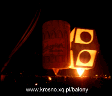 Nocny pokaz balonw