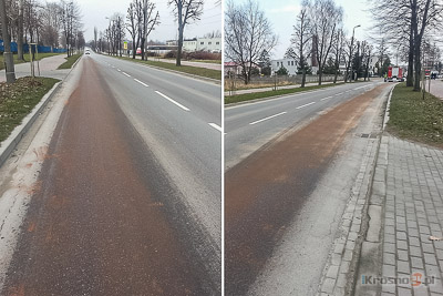 Zanieczyszczenie na ul. Tysiclecia